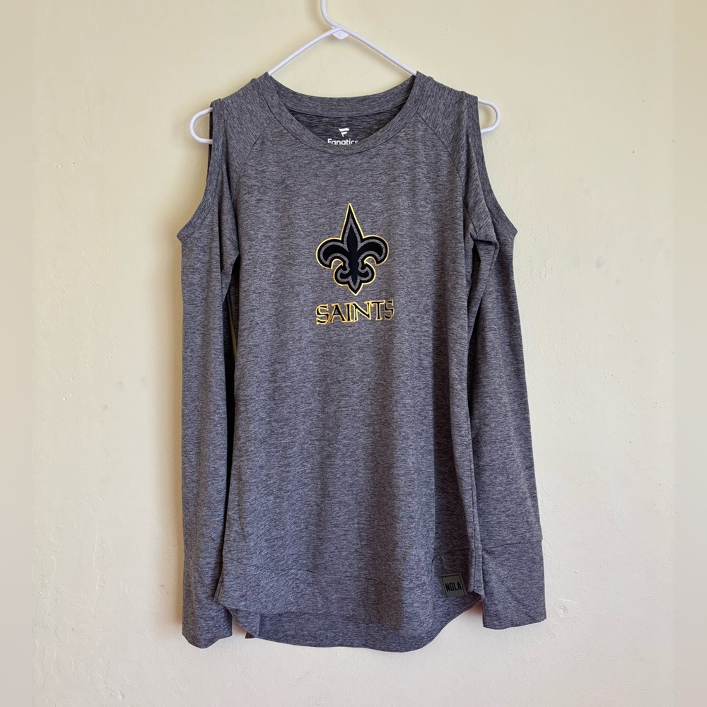 New Orleans Saints Cold Shoulder Top